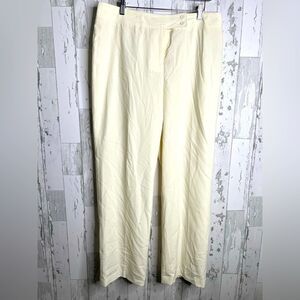 Josephine Essentials Womens Dress Pants Beige Zip Flat Front Trousers 16 NWT